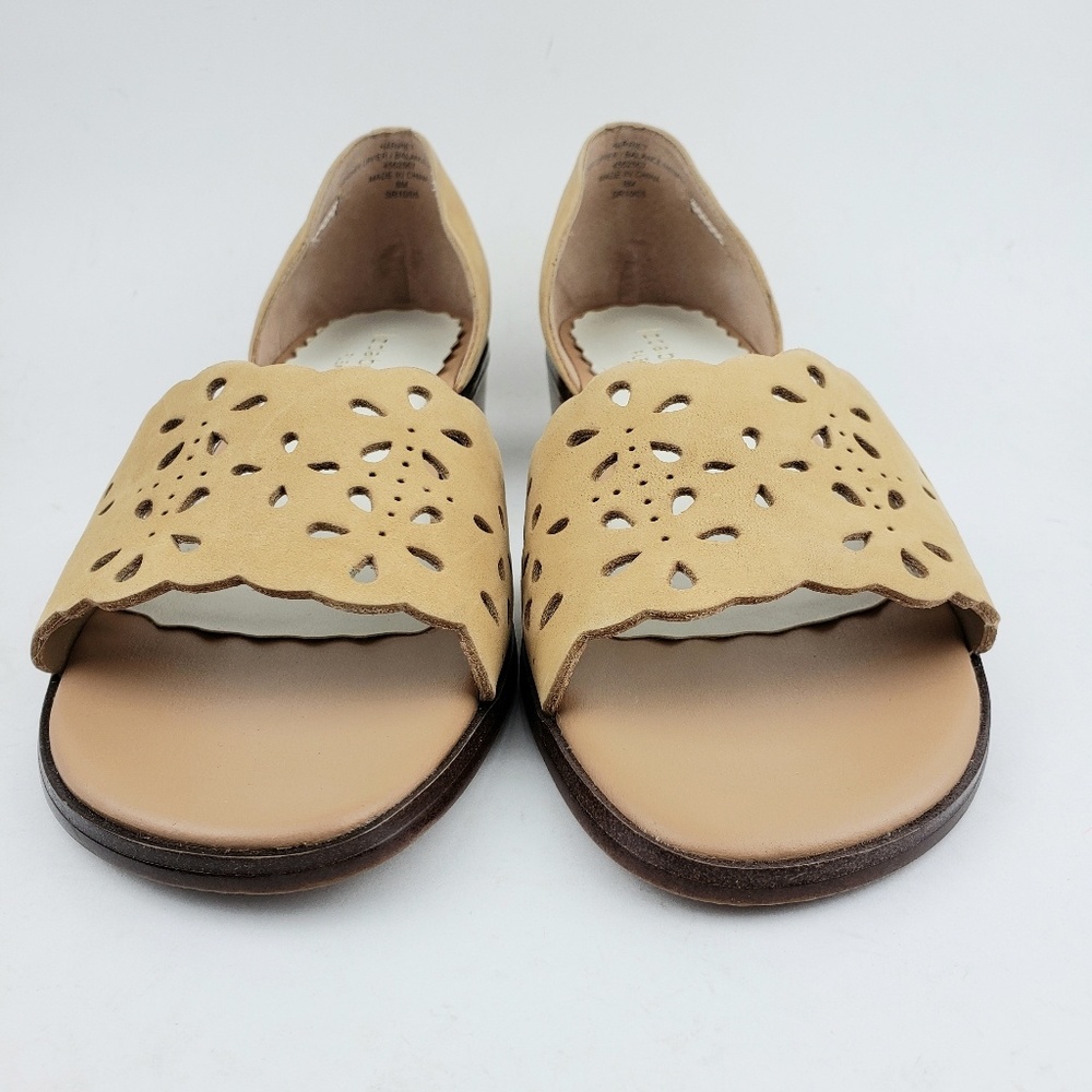 Liz Claiborne Flex Tan Leather Open Toe Shoes 8 M - Picture 2 of 8